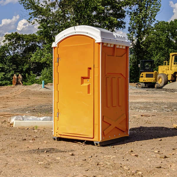 how often are the portable restrooms cleaned and serviced during a rental period in Boone County